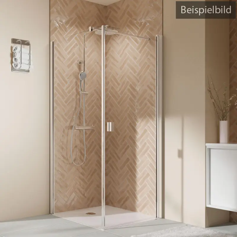 Neuheit Breuer Elana 2.0 eckig Drehtür für Seitenwand oder Badewannen-SW (neben Wanne) Türanschlag rechts Bella C 100 cm - Alu Chromeffekt