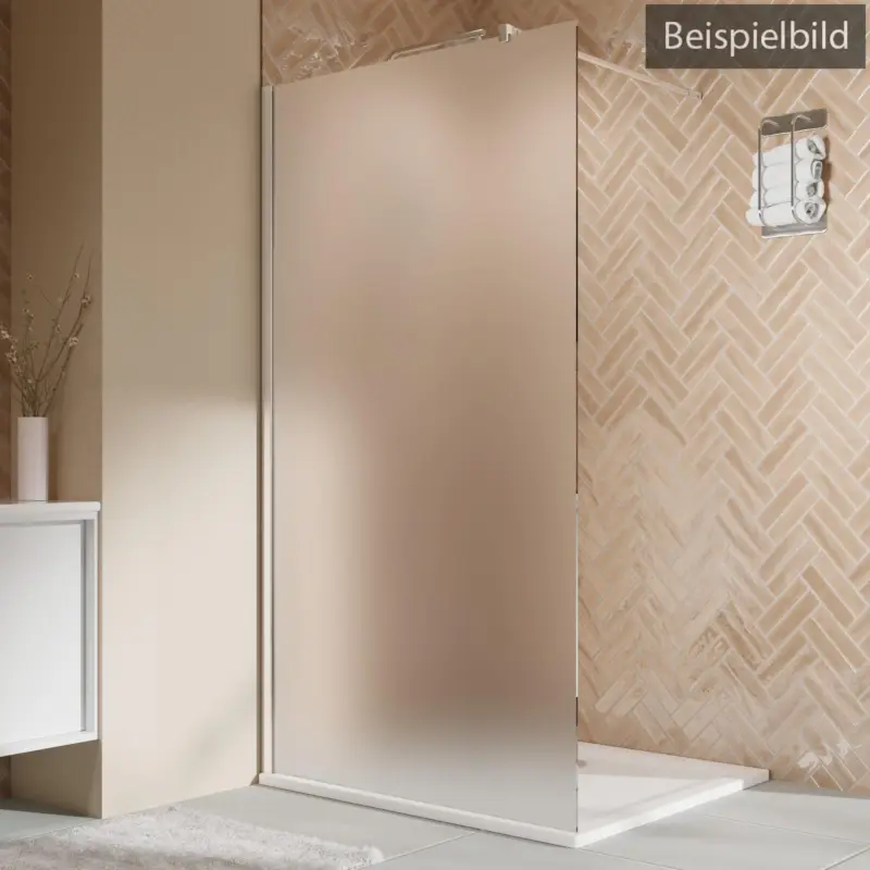 Breuer Elana 2.0 eckig Walk-In Duschwand alleinstehend Satiniert 90 cm - Weiß matt Neu