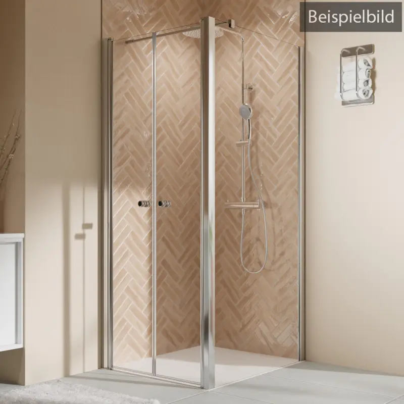 Bestseller Breuer Elana 2.0 rund Seitenwand für Pendeltür Wandanschlag rechts Grau getönt 80 cm - Alu Chromeffekt