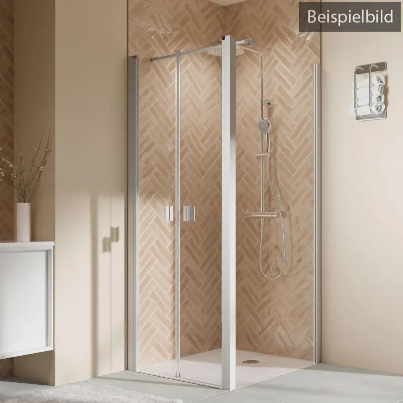 Breuer Elana 2.0 eckig Seitenwand für Pendeltür Wandanschlag rechts Intima 100 cm - Weiß matt Garantierte Lieferung