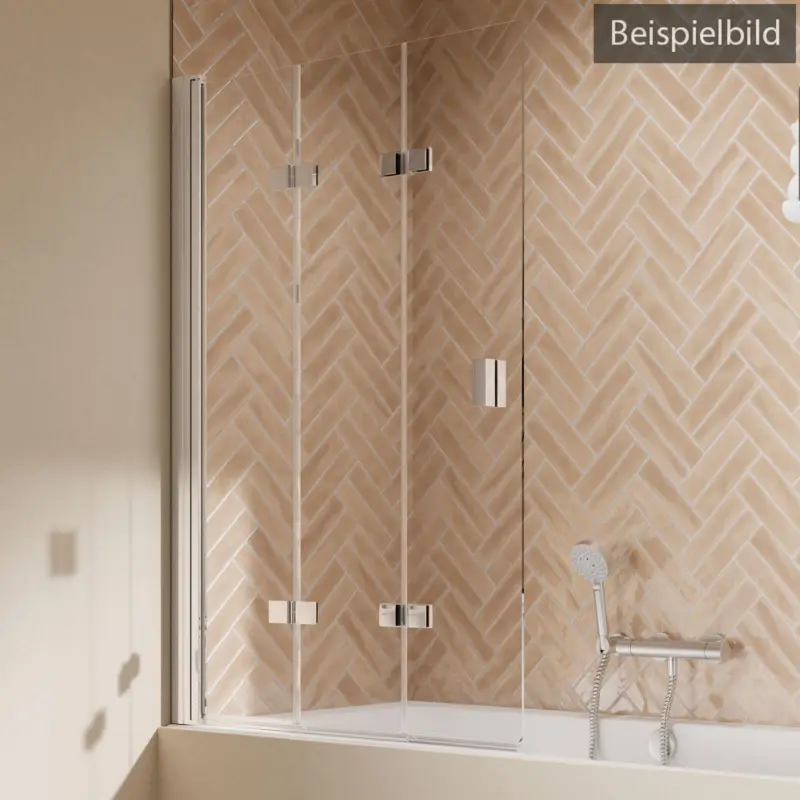 Beliebt Breuer Elana 2.0 eckig Drehfalttür für Badewanne 3-teilig Türanschlag links Grau getönt 120 cm - Alu Chromeffekt