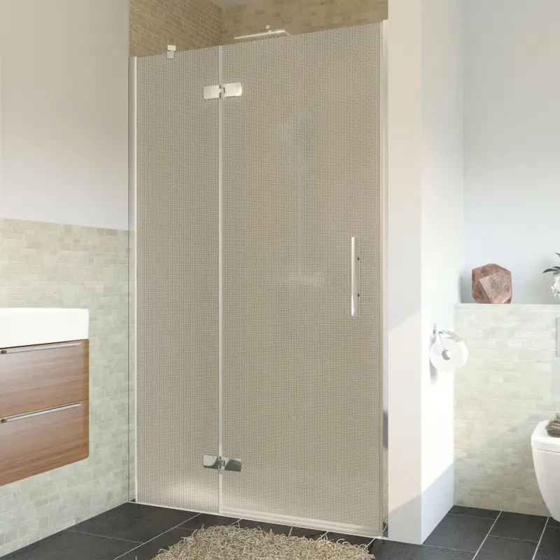 Billig Breuer Avanta Drehtür mit Festteil für Nische Türanschlag links Mastercarre 80 cm - Alu Chromeffekt