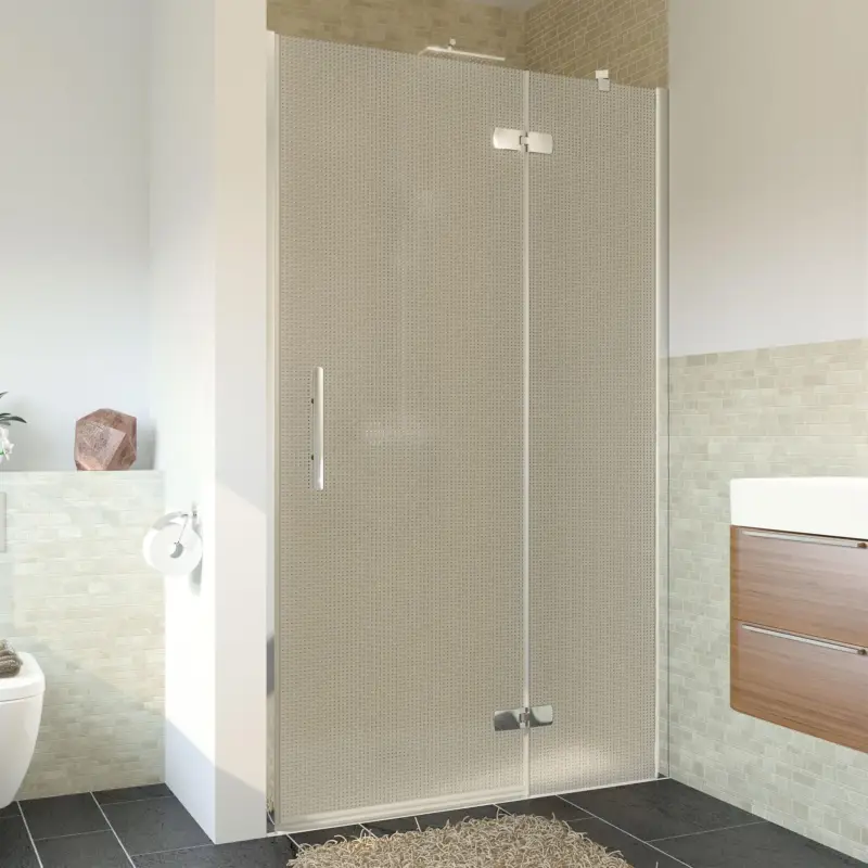 Breuer Avanta Drehtür mit Festteil für Nische Türanschlag rechts Mastercarre 80 cm - Alu Chromeffekt Angebot