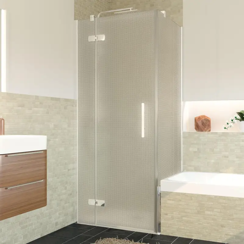 Sichere Zahlung Breuer Avanta Badewannenseitenwand für Drehtür mit Festteil (neben Wanne) Mastercarre 75 cm - Alu Chromeffekt