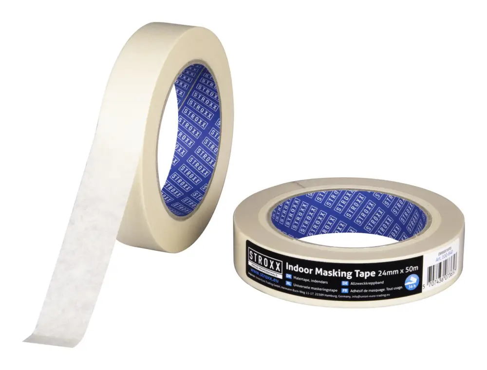 Garantierte Lieferung Stroxx Allzweck-Kreppband für scharfe Kanten, 50 m x 24 mm, cremeweiß