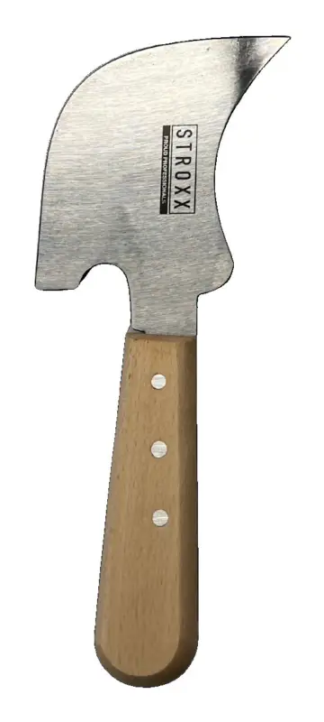 Stroxx Bleimesser 100 mm, Viertelmond, mit Stahlklinge und Holzgriff Online Kaufen