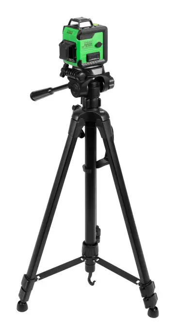 Zertifiziert Stroxx Kreuzlinienlaser 3D 360° mit Stativ, Batterie & Zubehör, selbstnivellierend, IP54, 50 m Reichweite