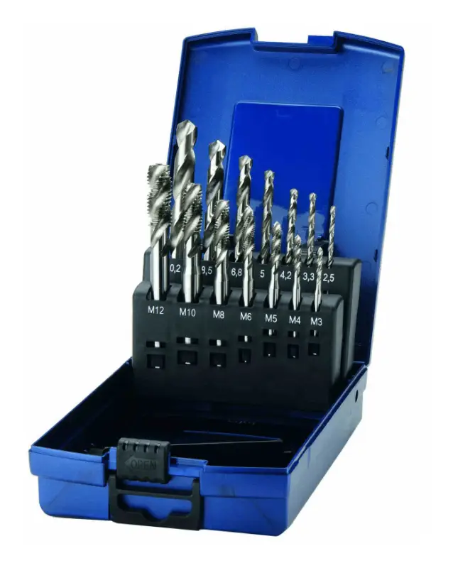 Stroxx Maschinengewindebohrer-Satz M3-M12, DIN371/376, HSS-E CO5, für Sacklöcher Preiswert