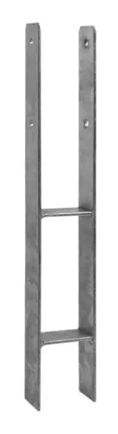 Stroxx Pfostenträger H-Form, für Pfosten 120 mm, Länge 600 mm, feuerverzinkt Echt