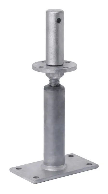 Stroxx Pfostenträger Typ I, höhenverstellbar zum Aufdübeln, 180 x Ø 40 mm, feuerverzinkt Expressversand