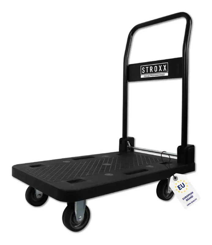 Stroxx Plattformwagen, faltbar, 150 kg Tragkraft, 74 x 46,8 cm, mit TPR-Rollen, stabil & kompakt Abverkauf