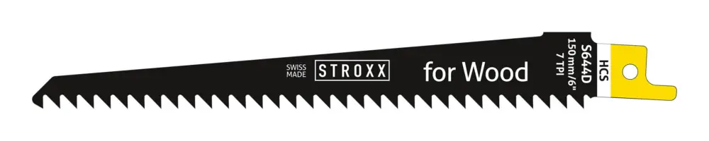 Stroxx Säbelsägeblatt S644 D, für Holz 6-60 mm, 150 mm Länge, 5 Stück Markenware