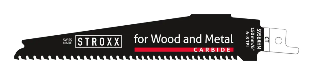 Stroxx Säbelsägeblatt S956 XHM, Carbide, für Metall & Holz 5-100 mm, 150 mm Länge, 25 Stück Zertifiziert