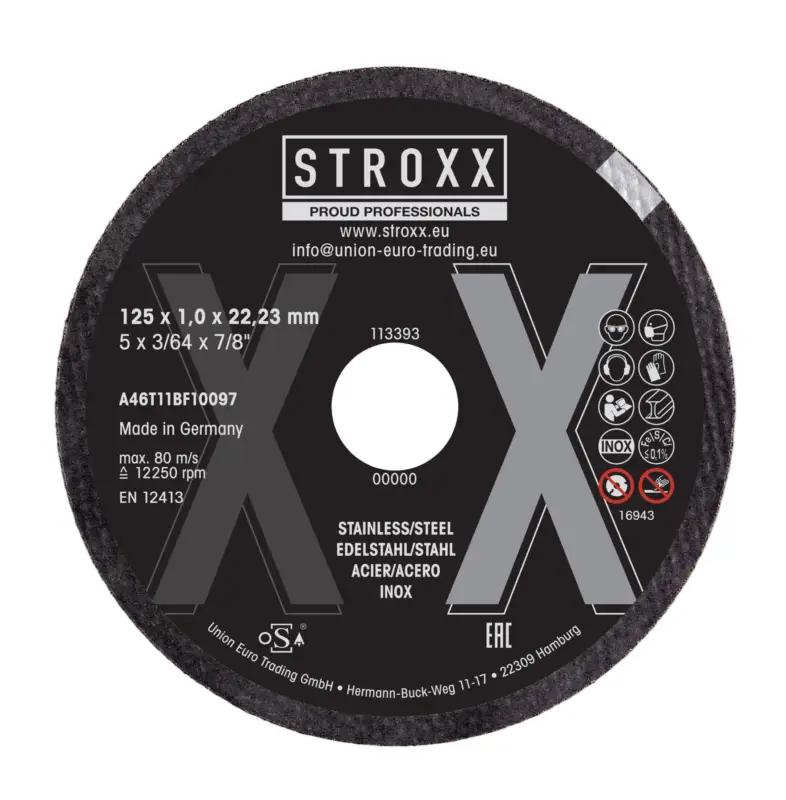 Stroxx Trennscheiben 125 x 1 x 22,23 XT70 Gerade Form in Dose, 10 Stück Online Kaufen