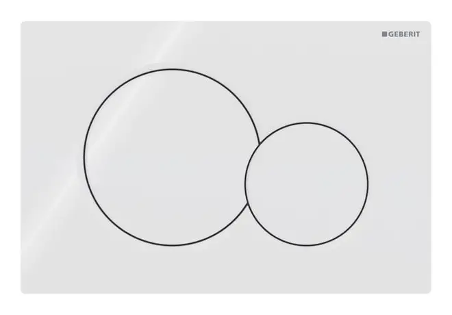 Saisonangebot Geberit Sigma01 Betätigungsplatte für 2-Mengen-Spülung Tastenform rund - Weiß