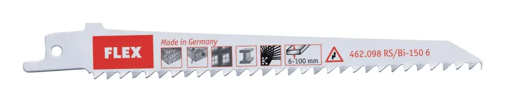 Direktkauf Flex Säbelsägeblätter für Metall, Holz, Kunststoffe 6 Zähne pro Zoll 150 mm