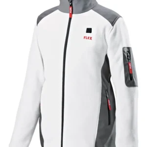 Flex Akku-Heizjacke Men Fleece 10,8 / 18 V Größe XXL Weiß Neue Ware