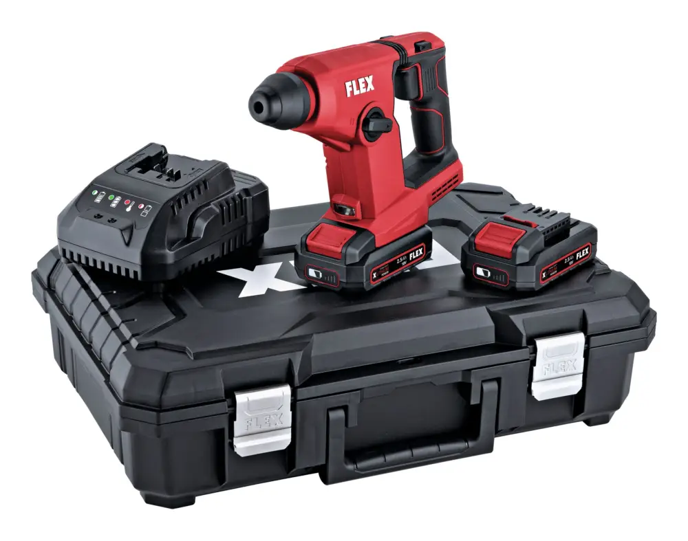 Flex FHE 1-16 18.0-EC TC 2.5/Set Kompakter und leichter Akku-Bohrhammer 18 V 2 x 2,5 Ah Li-Ion in Transportkoffer Sale