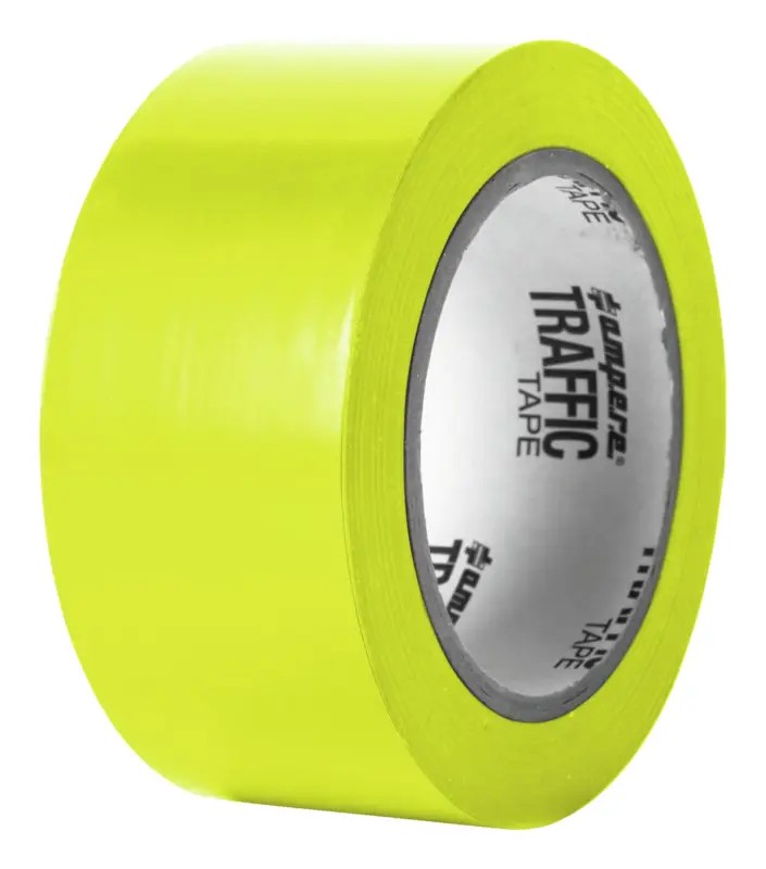 A.M.P.E.R.E. Traffic Tape Standard 0,15 mm Dicke 50 mm x 33m Gelb Nur Für Kurze Zeit