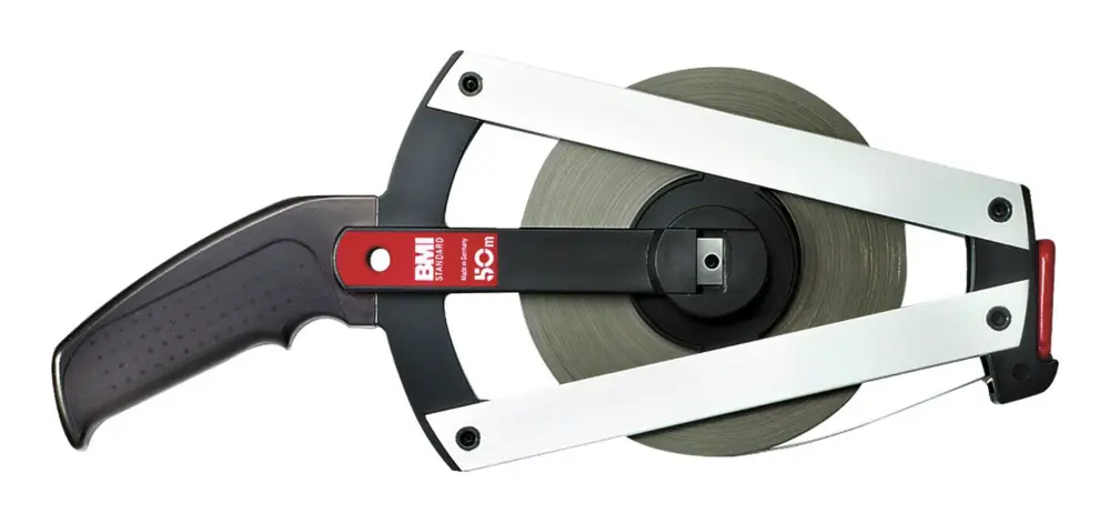 Markenprodukt BMI Rahmenbandmaß Glasfaser 30 m x 13 mm Maßanfang B Standard