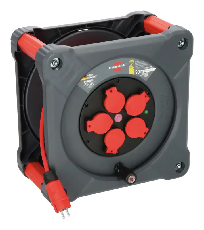 Geprüft Brennenstuhl Kabeltrommel Kunststoff H07BQ-F3G1,5 50m professional