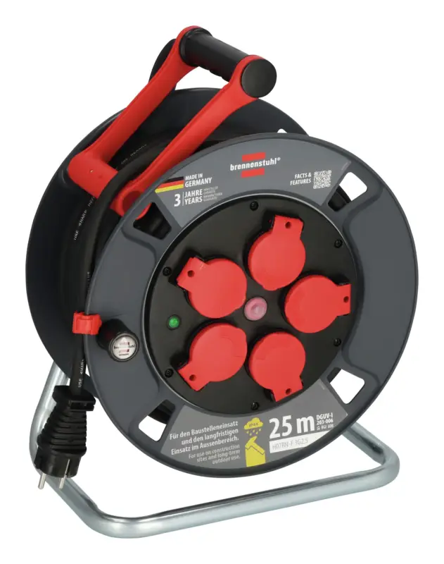 Garantierte Lieferung Brennenstuhl Kabeltrommel Kunststoff H07RN-F3G2,5 25m BGI608 professional