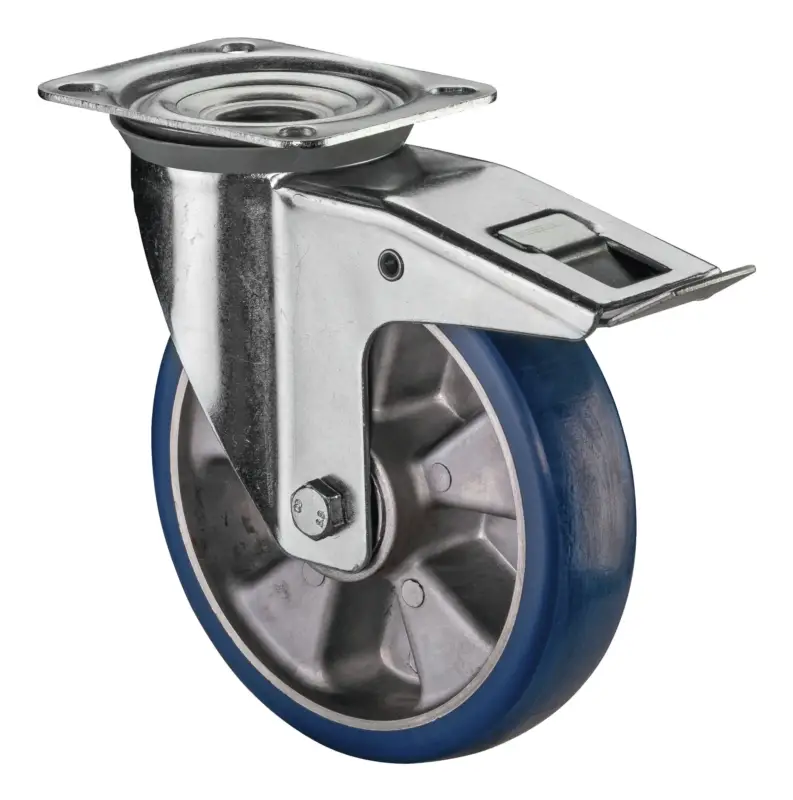 BS Rollen Lenkrolle L420.B92 mit Totalfeststeller Rad Ø 160 mm 300 kg, Stahl verzinkt Preisknaller
