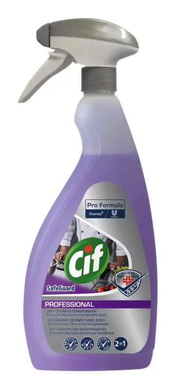 Solange Der Vorrat Reicht CIF Professional 2in1 Safeguard Desinfektionsreiniger 0,75 L (Verpackungseinheit 6 Stück)