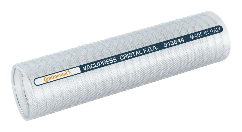 Continental Saug- und Druckschlauch Vacupress Cristal FDA 25 x 5,25 mm, 60m (Verpackungseinheit 60 Meter) Garantierte Lieferung