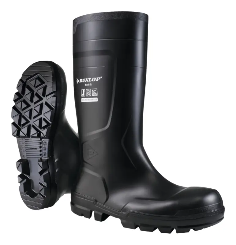Neuheit Dunlop Sicherheitsstiefel Work-It FullSafety Black PVC SR LO LG S5 Größe 35 (Verpackungseinheit 1 Paar)