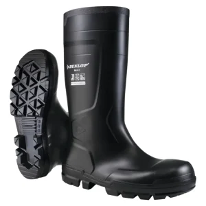 Dunlop Sicherheitsstiefel Work-It FullSafety Black PVC SR LO LG S5 Größe 50 (Verpackungseinheit 1 Paar) Markenprodukt