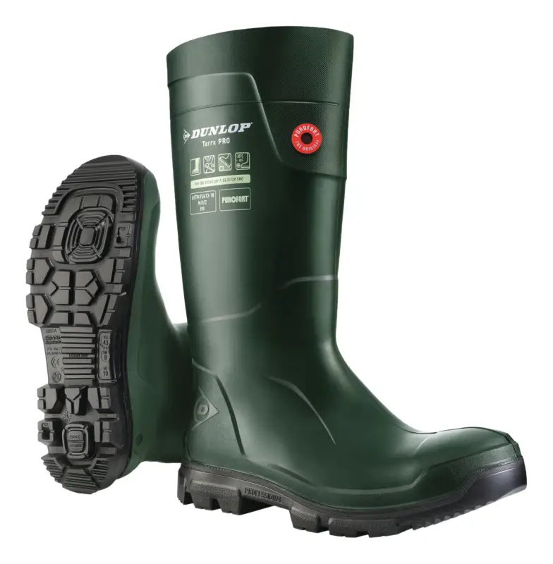 Direkt Vom Hersteller Dunlop Stiefel Purofort TerraPRO S5 SRC, Grün, Größe 43 (Verpackungseinheit 1 Paar)