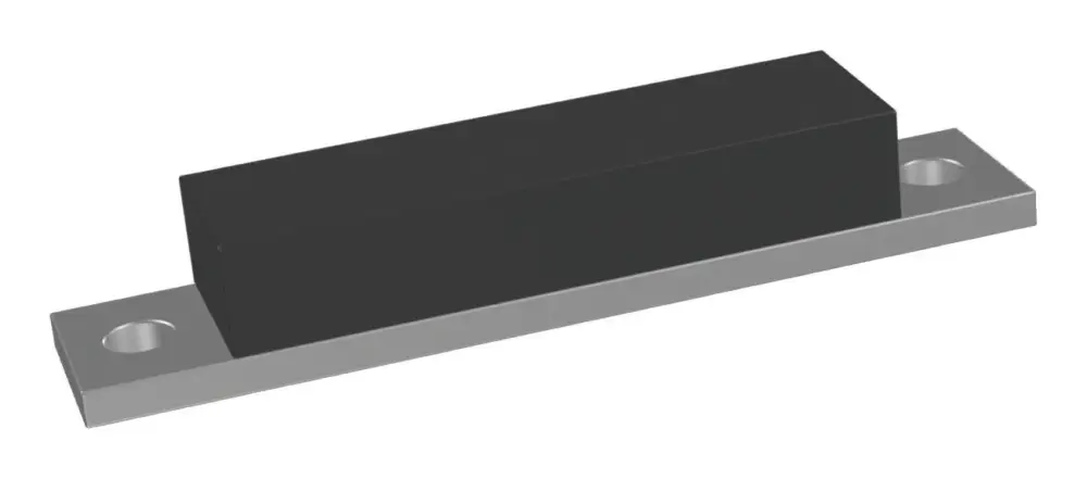 Elko Gummimetall-Anschlag-Schiene, Typ FS, 50 x 35 x 70 mm, l=130, S=5, NR57, 2xø8,5 Begrenztes Angebot
