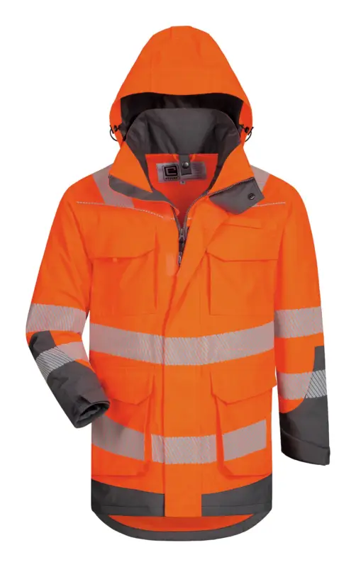 Elysee Warnschutzparka Herwin orange/grau Größe L Abverkauf