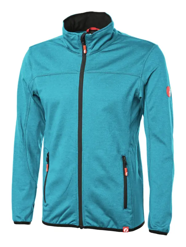 Fortis Elements Tech-Fleecejacke türkis/schwarz meliert Größe 4XL Zertifiziert
