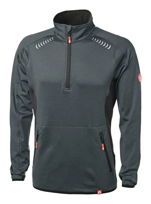Neuheit Fortis Elements Tech-Fleecepullover grau/schwarz meliert Größe XL