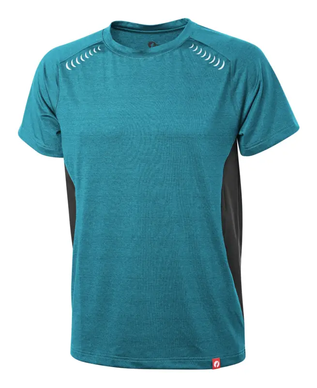 Fortis Elements T-Shirt Quick Dry petrol/schwarz meliert Größe XL Expressversand