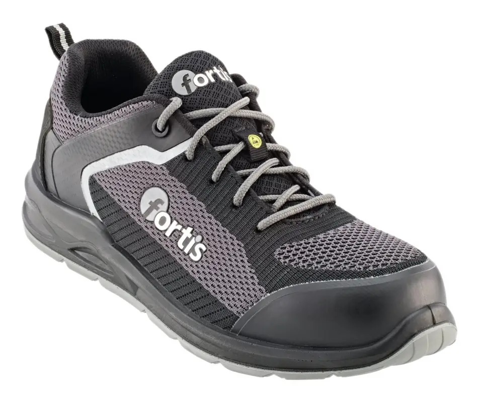 Fortis Halbschuh Markus, grau, S1PL, SR ESD, Größe 42 (Verpackungseinheit 1 Paar) Highlight