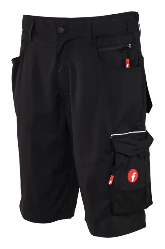 Fortis Herren-Bermuda Performance schwarz/rot Größe 50 Nur Heute