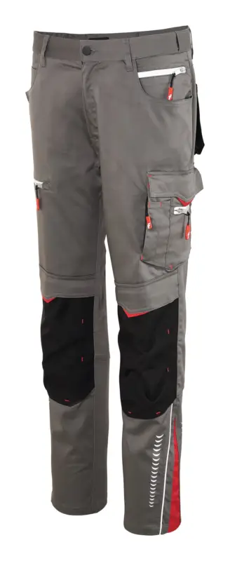 Echt Fortis Herren-Bundhose Flex grau/schwarz/rot Größe 114