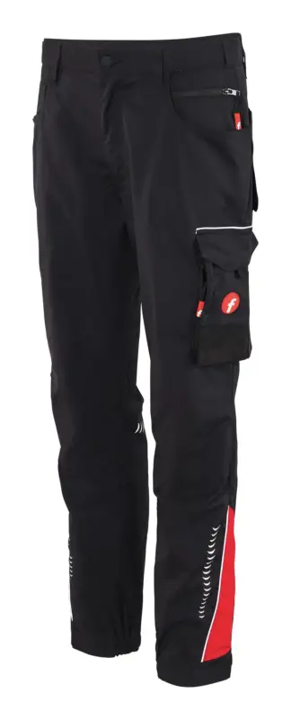Fortis Herren-Cargohose Performance schwarz/rot Größe 44 Wochenendangebot
