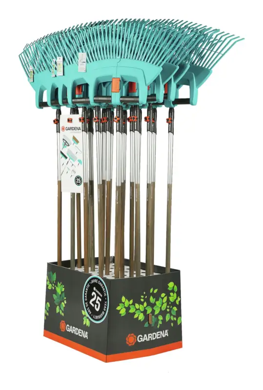 Gardena Fächerbesen XXL vario+ Stiel, Aktion-Displaycombisystem Expressversand