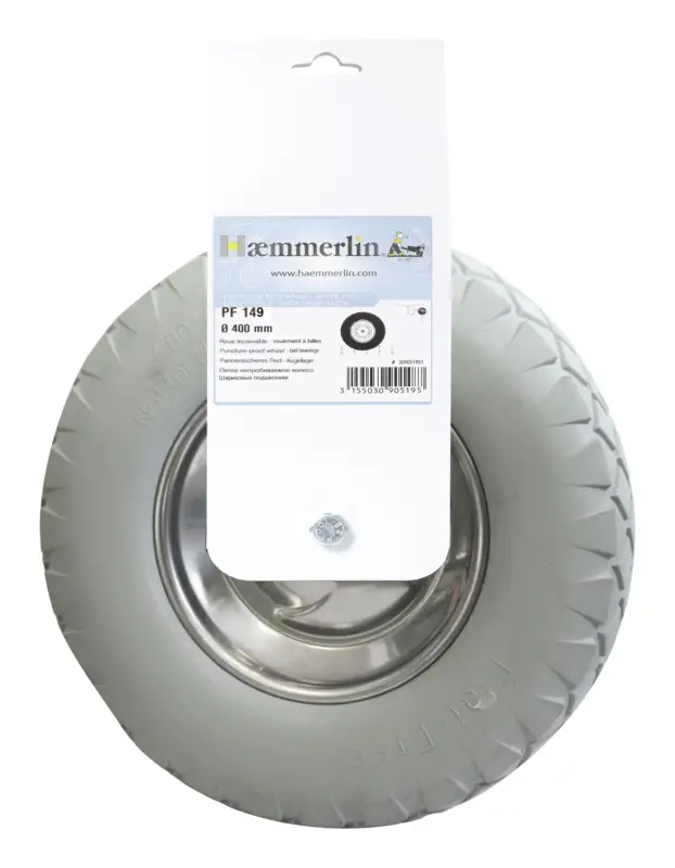Haemmerlin Ersatzrad PF 149, Pannensischeres Rad, Kugellager, Metallfelge Preiswert