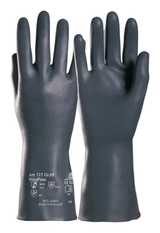 KCL Chemikalienschutzhandschuh Nitopren 717, Größe 10 (Verpackungseinheit 10 Paar) Preisreduziert