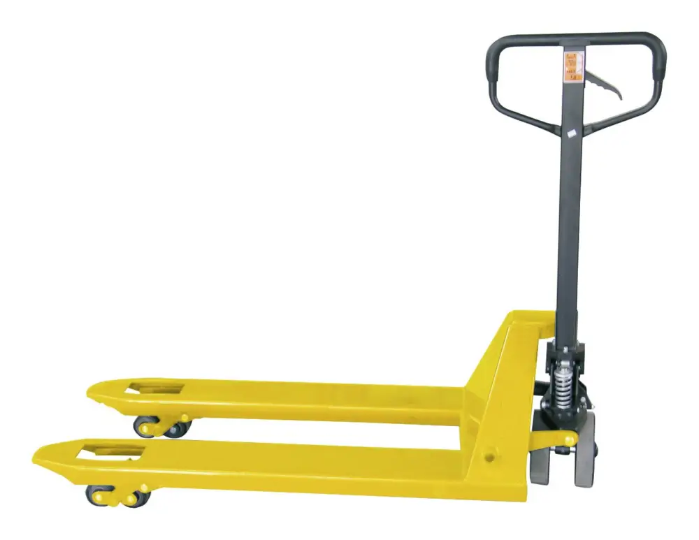 Zertifiziert Hubwagen 2500 kg PUR/PUR gelb, montiert