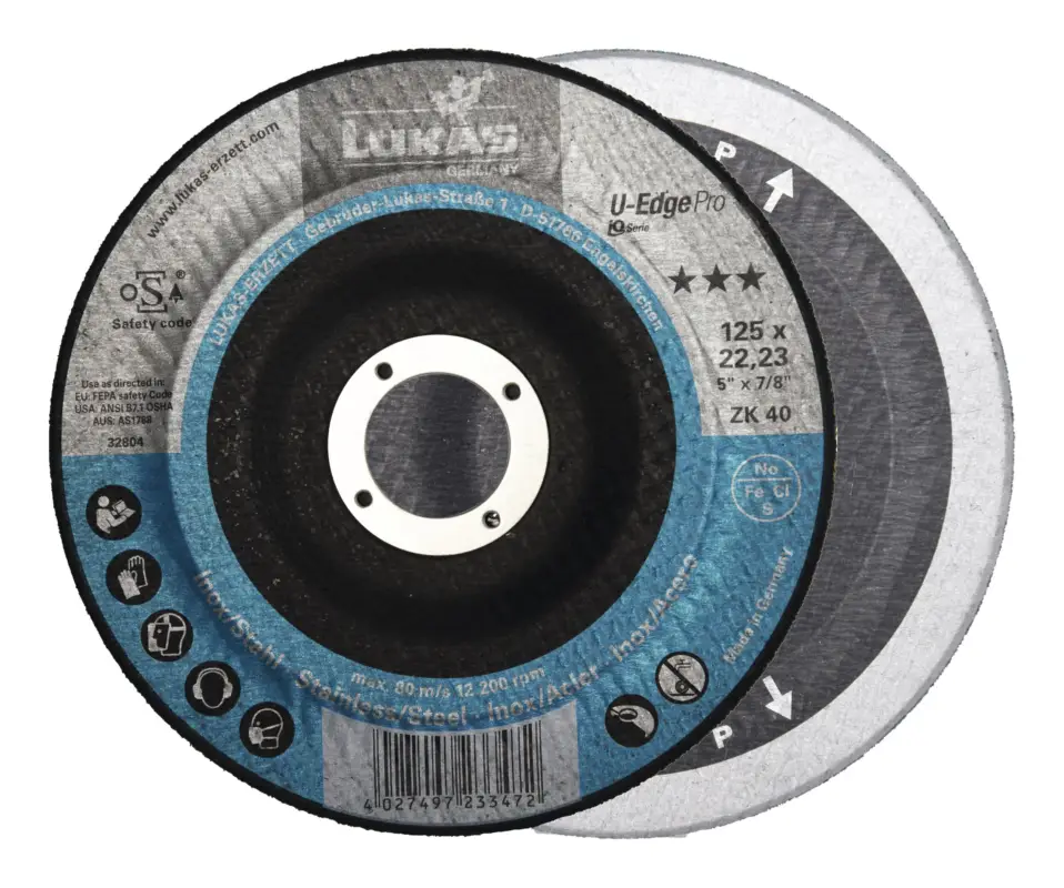 Rabatt Lukas Kehlnahtschleifscheibe U-EDGE PRO 125 mm Korn 60