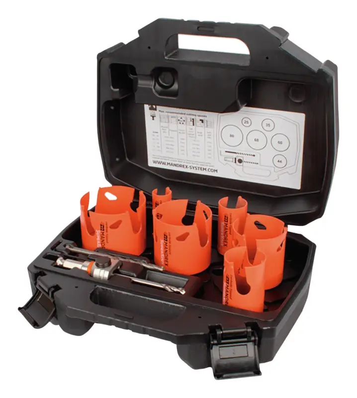 Mandrex Mehrzweck Lochsägen Set MXqs SuperXCut Elektriker D25,35,44,6,68,8mm Saisonangebot