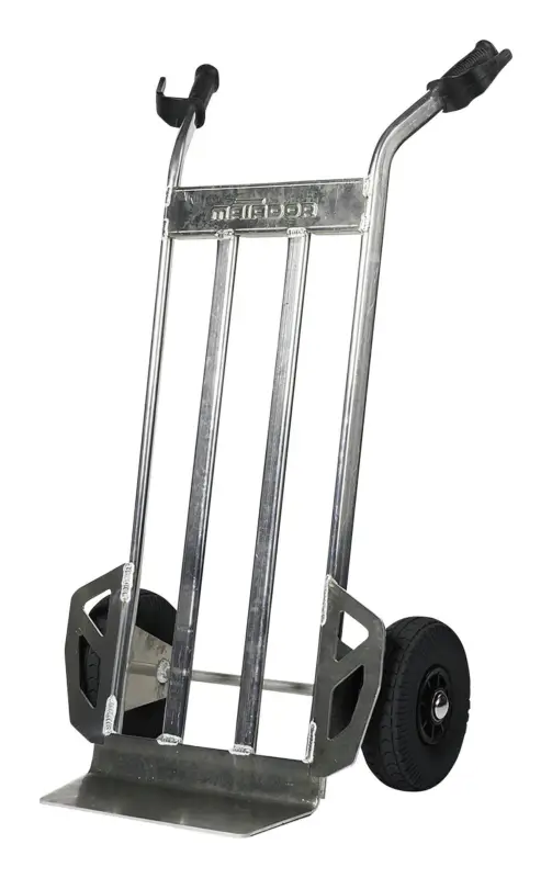 Echt Matador Stapelkarre aluminium mit fester Schaufel 400 x 157 mm, Tragkraft 350 kg, Luftbereifung