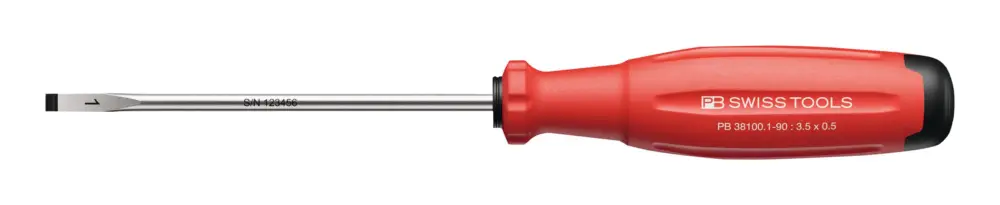 Preis Gesenkt PB Swiss Tools Schraubendreher Schlitz 3,5 x 0,5 x 90 mm SwissGrip EVO
