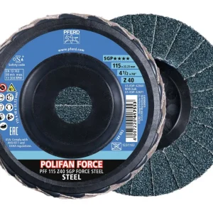 Ausverkauf Pferd Fächerschleifscheibe FORCE SGP STEEL 115 mm Z 40